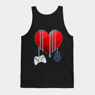 Gamer couple valentine day gift Tank Top